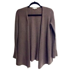 MINNIE ROSE Cashmere Open Long Duster Cardigan Brown XS